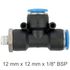Pu Hose Fitting Tee 12mm X 12mm X 1/8'm